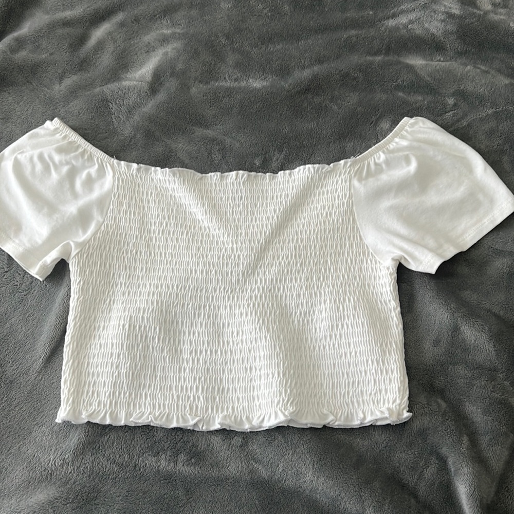 White crop top